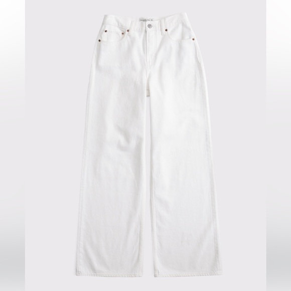 Abercrombie & Fitch Denim - Abercrombie & Fitch White Wide-Leg Jeans